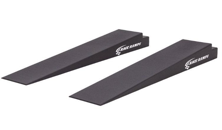RACE RAMP - 7" H TRAILER RAMP, 5.5 DEGREE APPROACH ANGLE, NOTCH RAMP, 74"x14"x7"-2-1/2"