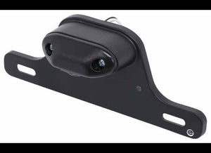 LED TRAILER LICENSE PLATE LIGHT WITH BRACKET - 1 DIODE, BLACK ABS, CLEAR LENS, 8-5/8"X3-1/4"