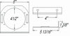 4" ROUND LIGHT BRACKET, STEEL, WELD ON MOUNT OR BOLT ON, FOR TAIL LIGHT , MARKER LIGHT