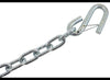 48" LONG DOUBLE SAFETY CHAIN WITH 1/4" LINKS, 7/16" S-HOOK WITH LATCH, 5,000lbs CAPACITY