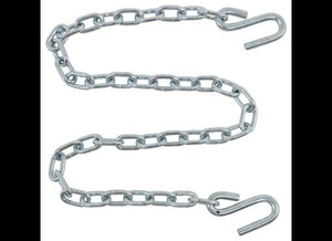 48" LONG DOUBLE SAFETY CHAIN WITH 1/4" LINKS, 7/16" S-HOOK, 5,000lbs CAPACITY