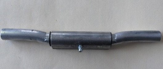 ALUMINUM BENT ROLLER RAMP DOOR HINGE PIN, WELD ON, 10"X3/4" WITH ZERK
