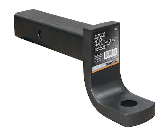 BUYERS BALL MOUNT 2-1/2" HITCH, 5" DROP, 3-1/2" RISE, 1.25" SHANK, 15K