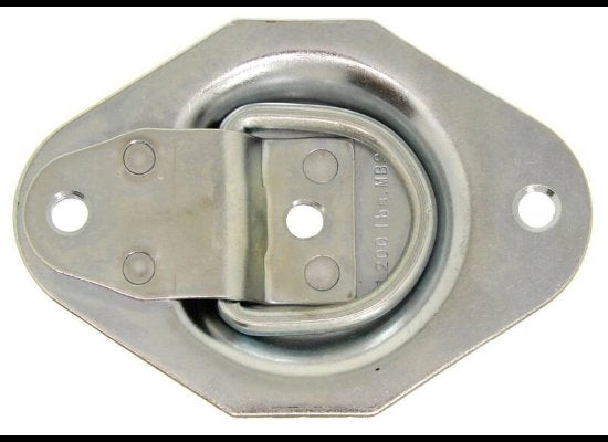 D-RING TIE DOWN ANCHOR - RECESSED MOUNT, BOLT ON, 1200lbs CAPACITY, 400lbs WLL