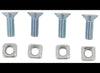 WINCH MOUNTING HARDWARE, 10MM X 30MM, GRADE 8, SET OF 4 BOLTS, SQUARE NUTS FOR COUNTERSUNK MOUNT