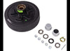 10" BRAKE DRUM / HUB LOADED COMPLETE ASSEMBLY, 5 LUG 5 ON 4.5, 5X4.5, 1/2" STUD, 3.5K 10" X 2-1/4"