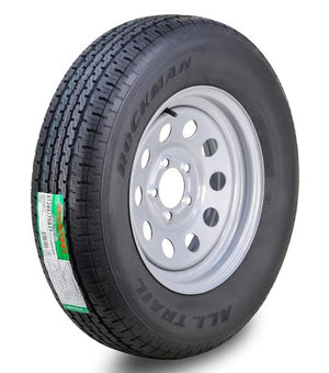 LOADSTAR 5.30X12 , 5.30-12 - WHEEL AND TIRE - SILVER MOD, LRC 5 LUG, 5X4.5, 5 ON 4.5