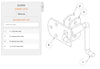 CORNER SECURITY LATCH SET, BOLT ON, CORNER PIN, CORNER RAMP PIN