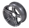 205/75R14 ALUMINUM WHEEL, LIONSHEAD LIGER, GUN METAL, 5 LUG LRD , 5 ON 4.5 , 5X4.5