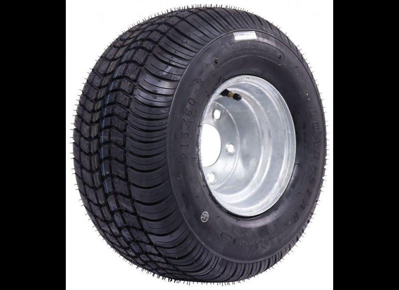 LOADSTAR 215/60-8 18.5X8.5-8 LRC 6 PLY ON 4 LUG 4X4 GALVANIZED WHEEL 8" BIAS