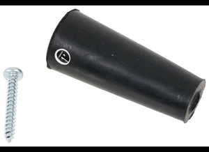 UNIVERSAL RV DOOR BUMPER, BLACK, 2-1/4"T X 1"W AT BASE
