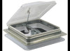 VENTLINE VENTADOME TRAILER ROOF VENT W/12V FAN, MANUAL LIFT, 14-1/4" X 14-1/4", WHITE