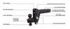 BULLETPROOF HITCHES 2-BALL MOUNT FOR 2-1/2" HITCH, 4" DROP, 4" RISE - 22K