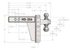 BULLETPROOF HITCHES 2-BALL MOUNT FOR 2-1/2" HITCH, 6" DROP, 6" RISE - 22K