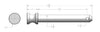BULLETPROOF HITCHES REPLACEMENT CORROSION RESISTANT PINS (PAIR) 4" USUABLE LENGTH