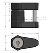 BULLETPROOF HITCHES TRAILER LATCH LOCK, COUPLER LATCH LOCK FOR 1-7/8" , 2" & 2-5/16" COUPLER