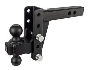 BULLETPROOF HITCHES 2-BALL MOUNT FOR 2" HITCH, 4" DROP, 4" RISE - 22K