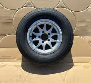 ALUMA 5 SPOKE SPLIT, ALUMNIUM EAGLE W/ ST175/80R13 LRC 5X4.5 SPARE TIRE