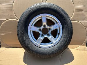 ALUMA 175/80R13 - LRC SPARE TIRE, ALUMINUM LYNX WHEEL, SILVER, 5 LUG 5X4.5 , 5 ON 4.5