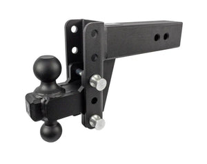 BULLETPROOF HITCHES 2-BALL MOUNT FOR 3" HITCH, 4" DROP, 4" RISE - 22K