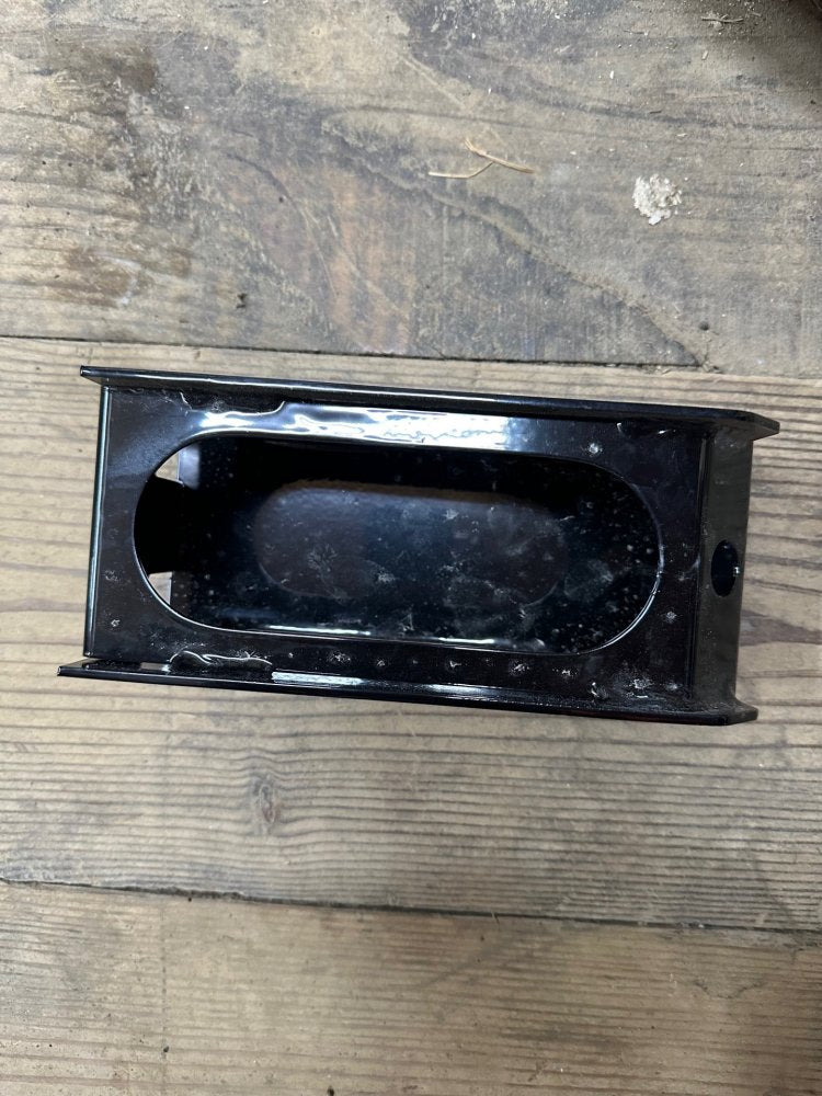 SURE-TRAC LIGHT BOX HOUSING OVAL LIGHT, STOP, TURN, TAIL, BULLET - WELDED AND PAINTED BLACK, 8.75"