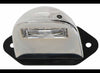 LED LICENSE PLATE LIGHT, SUBMERSIBLE, 1 DIODE, CHROME HOUSING, CLEAR LENS, 2 WIRE, 4-1/8"L X 2-3/4"W