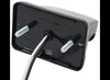 LED LICENSE PLATE LIGHT, SUBMERSIBLE, 3 DIODE, BLACK HOUSING, CLEAR LENS, 2 WIRE, 2-3/4"L X 1-7/8"W