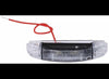 3-11/16" X 13/16" LED RECTANGLE MARKER LIGHT OR CLEARANCE , CLEAR LENS, RED, 2 DIODES