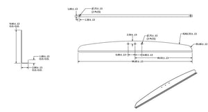 SURE-TRAC REAR RADIUS HEADER ENCLOSED ANODIZED SILVER / CHROME, FOR 8.5W