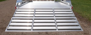 LEGEND BI-FOLD RAMP GATE, TAILGATE, ALUMINUM FOR 7' W OPEN TRAILERS, 80.5" W X 48" T