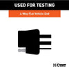 CURT 4-WAY / 4-PIN FLAT SOCKET CIRCUIT TESTER, LED FOR VEHICLE END, RETAIL PACKAGED