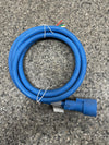 7-WAY CONNECTOR WITH MOLDED CABLE AND WIRING, ARCTIC BLUE, TRAILER END, 8' LONG, -40 RATING