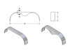 ALUMINUM FENDER 10-3/4"X72"X20" TANDEM AXLE, SMOOTH WITH TEARDROP