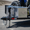 ALUMINUM ATP FRONT LATCH A-FRAME TOOL BOX ASSEMBLY - MOUNTS ON TONGUE, 17"X18.33"X49.22"