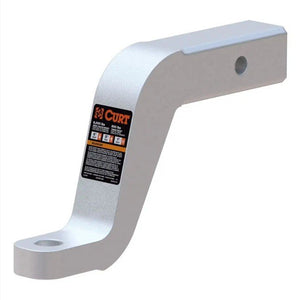 CURT ALUMINUM 2" BALL MOUNT - 8K 6" DROP, 5" RISE, 1" BALL HOLE