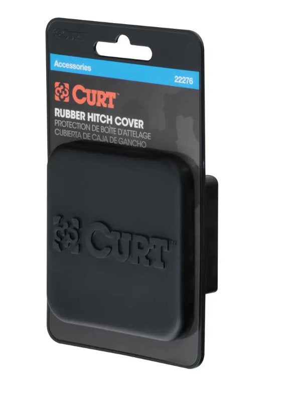 CURT 2" BLACK RUBBER HITCH TUBE COVER, 2" X 2" - RETAIL PACKAGED