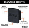 CURT 2-1/2" BLACK RUBBER HITCH TUBE COVER, 2-1/2" X 2-1/2" - RETAIL PACKAGED