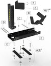 CONDOR TRAILER ONLY MOTORCYCLE CHOCK KIT, MOTORCYCLE WHEEL CHOCK MOUNT KIT