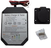 PANEL MOUNT BATTERY CHARGER - COMMON ON DUMPS, 12V 5 AMP WITH TESTER 120V AC INPUT