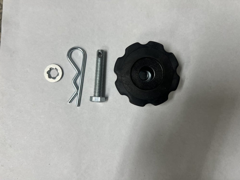 SURE-TRAC CAR HAULER REMOVABLE FENDER KNOB, 3/8-16, 2.5" RUBBER COATED - COMPLETE WITH FASTENERS
