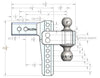 BULLETPROOF HITCHES 2.5" ALUMINUM MEDIUM DUTY 6" DROP/RISE HITCH