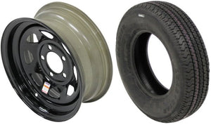 205/75R15 SPARE TIRE - BLACK SPOKE, LRD, 5 ON 4.5 , 5X4.5 - GRANDFORCE