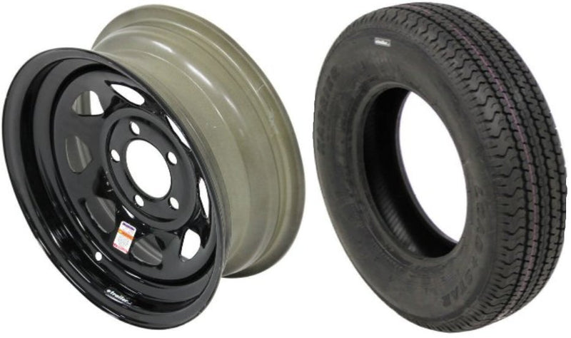205/75R15 SPARE TIRE - BLACK SPOKE, LRD, 5 ON 4.5 , 5X4.5 - GRANDFORCE