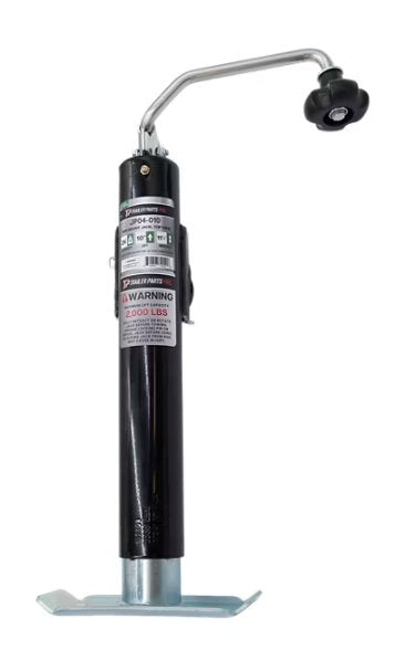 TPP PIPE MOUNT JACK, TOP WIND, 10" LIFT 2K LIFT , 2K SUPPORT, WELD ON, BRACKET HEIGHT 11-1/4"