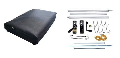 5'x12' ALUMINUM TARP SYSTEM KIT, WITH MESH TARP AND HARDWARE, 5X12 TARP KIT