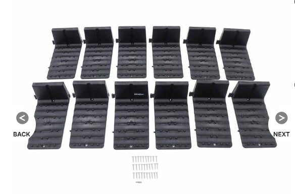 CALIBER EDGEGUARDS FOR ENCLOSED TRAILERS 4-1/4" TALL, 12 PACK - FOR SNOWMOBILE TRAILERS - RETAIL BOX