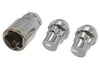 TPP - TRAILER WHEEL BOLT LOCK SET 1/2"-20, INCLUDES 2 WHEEL LOCKS AND 1 KEY