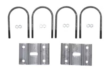 U-BOLT KIT FOR 10K HEAVY DUTY 5" ROUND AXLE , WITH U-BOLTS, TIE PLATES AND NUTS FOR 1 AXLE, 8-7/8" L
