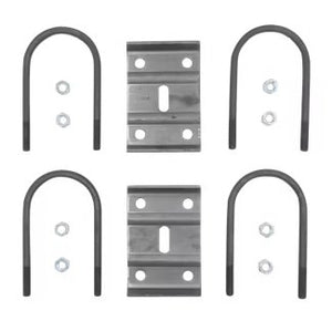 U-BOLT KIT FOR 12K - 16K HD 5" ROUND AXLE , WITH U-BOLTS, TIE PLATES AND NUTS FOR 1 AXLE, 9-5/8" L