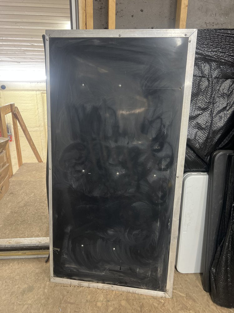 USED REPLACEMENT BARN DOOR DRIVER SIDE, BLACK, 31"X62"
